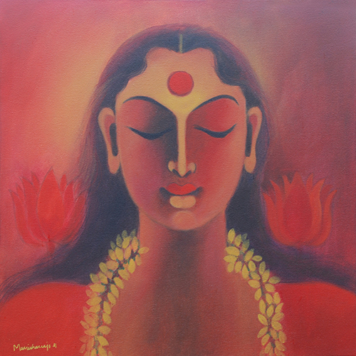 MR0047 
Padmapriya 
Acrylic on Canvas 
18 x 18 inches 
Available